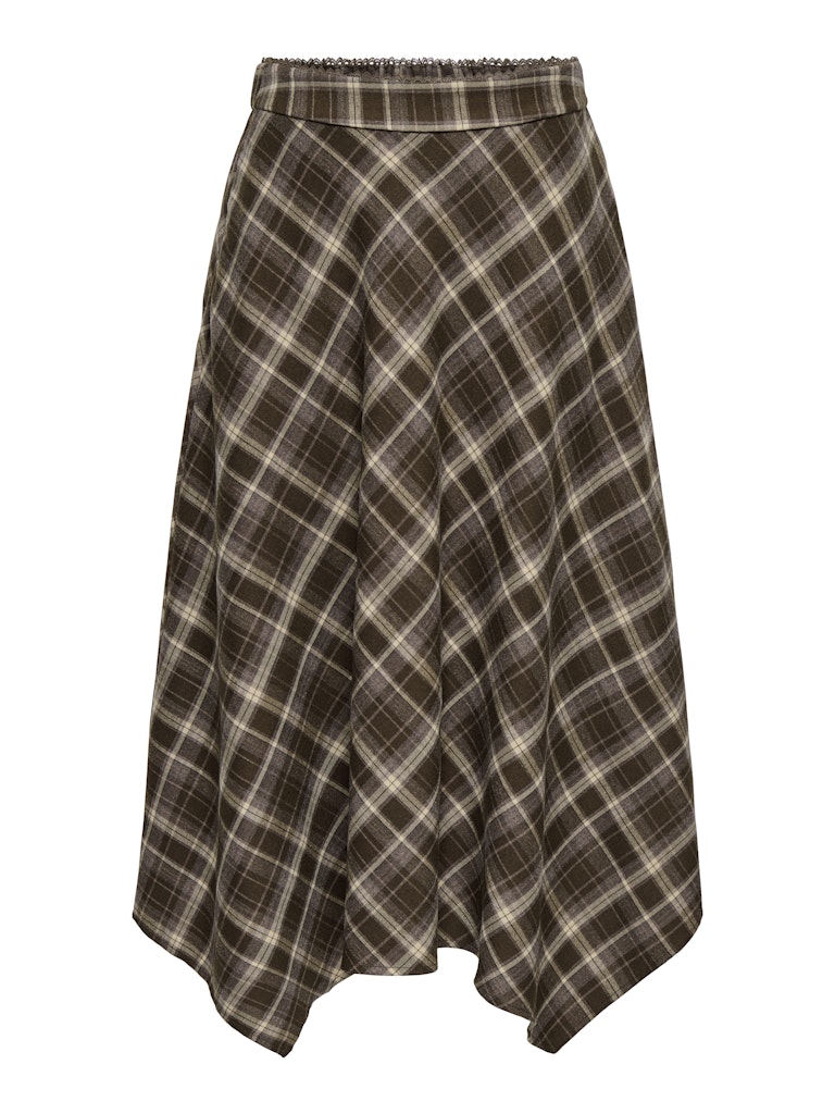 ONLGUKA LONG ASSY CHECK SKIRT WVN