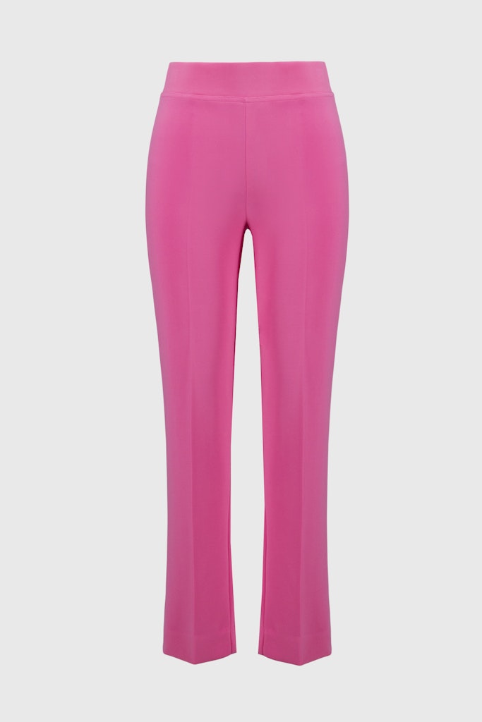 Gerade geschnittene Jerseyhose mit Komfortbund und Schlitzen Gerade geschnittene Jerseyhose mit Komfortbund und Schlitzen