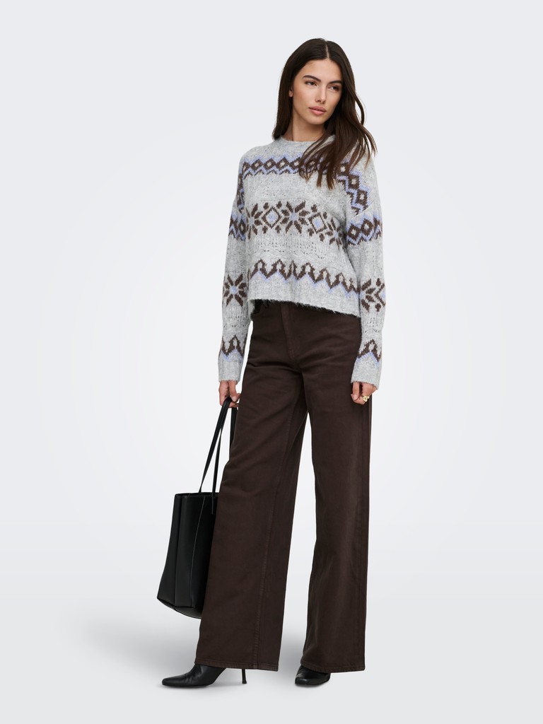 ONLSTOCKHOLM LS FAIR ISLE O-NECK KNT