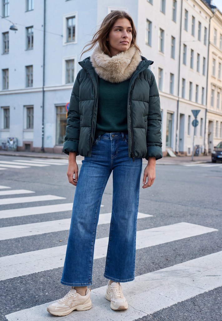 Loop Schal aus Fake Fur