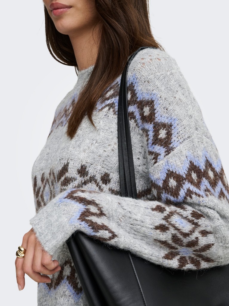 ONLSTOCKHOLM LS FAIR ISLE O-NECK KNT