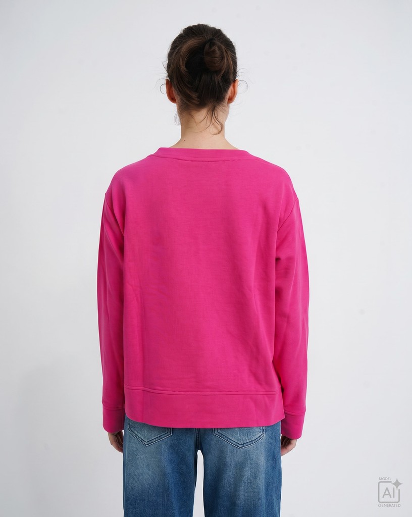 round neck sweat shirt 1/1 sleeve