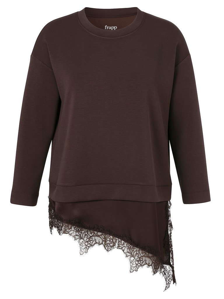 Sweatshirt Rundhals 1/1 Arm Materialmix