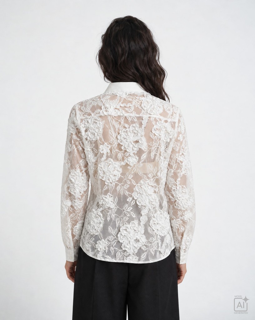 lace blouse with 1/1 sleeves