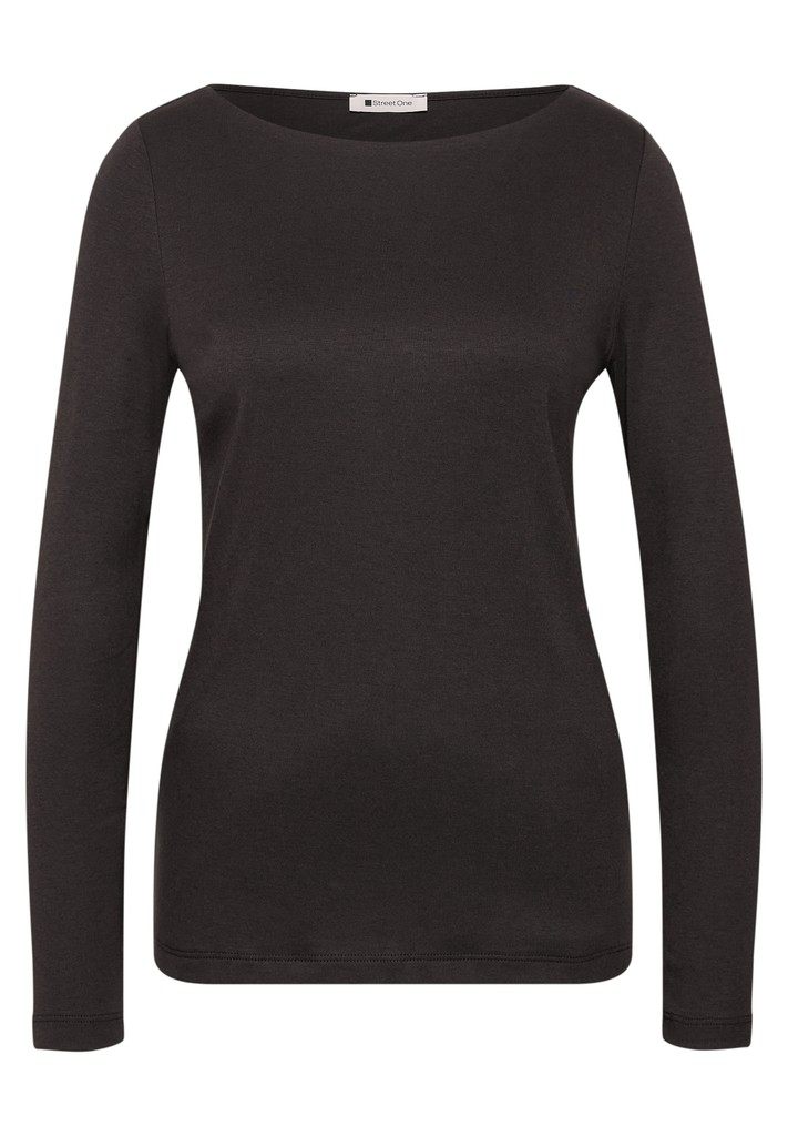 Basic Shirt mit U-Boot-Ausschnitt
