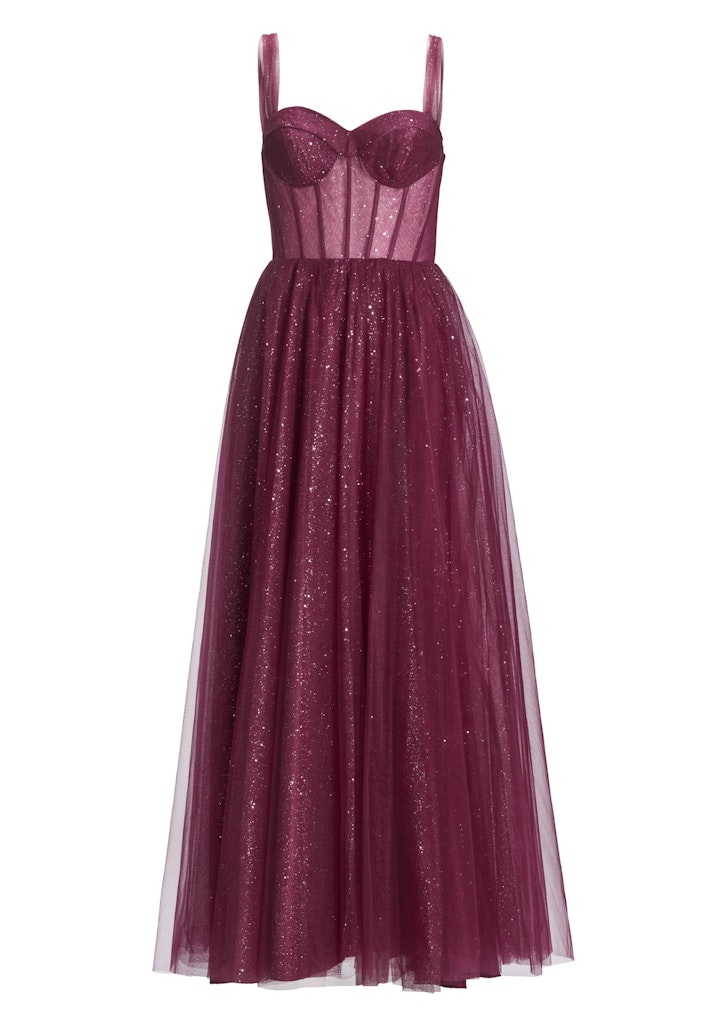 Tüllrobe mit Schimmereffekt