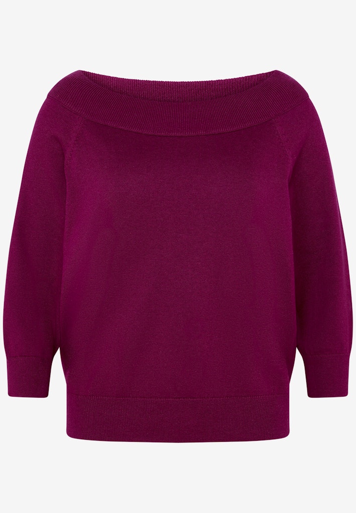 Strickpullover mit Carmenausschnitt