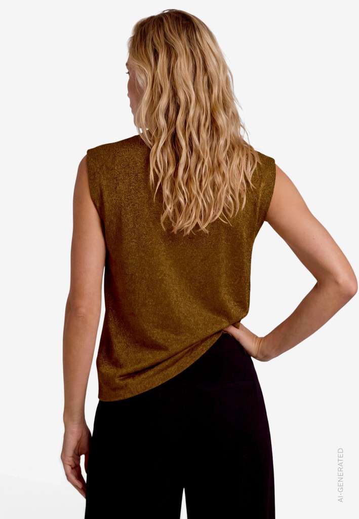 Damen Kurzarmshirt  mit Glitzer
