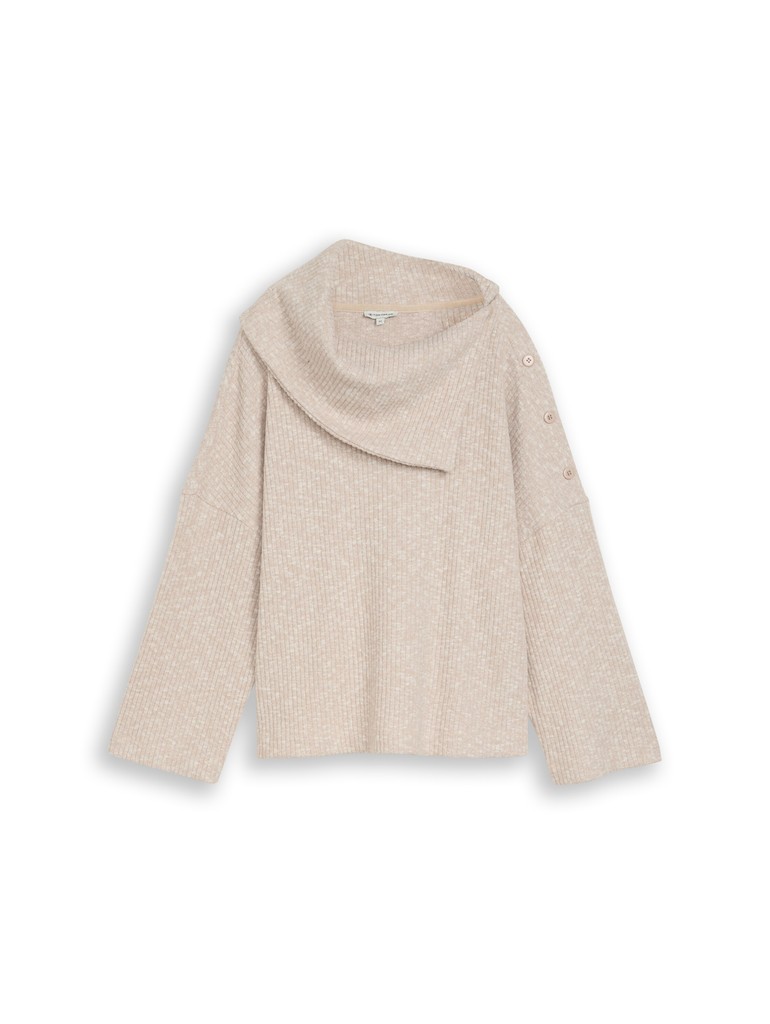 Loose Fit Sweatshirt mit Rollkragen
