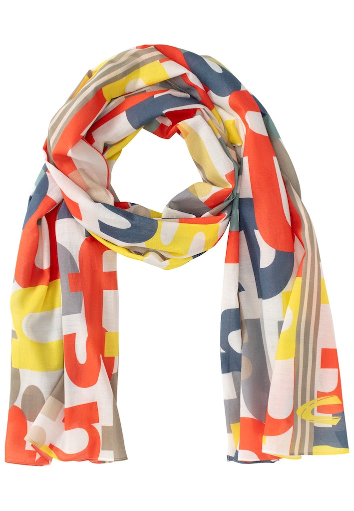 Feines Modetuch mit sommerlichem Letter Print Feines Modetuch mit sommerlichem Letter Print