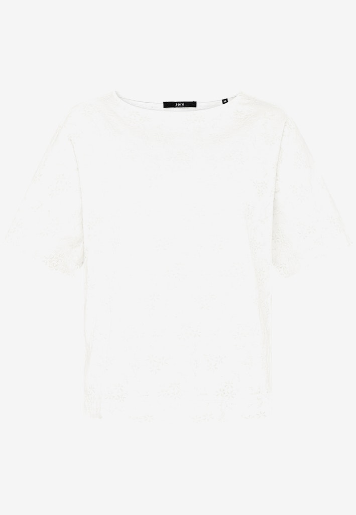 Baumwoll-T-Shirt   mit Stickerei