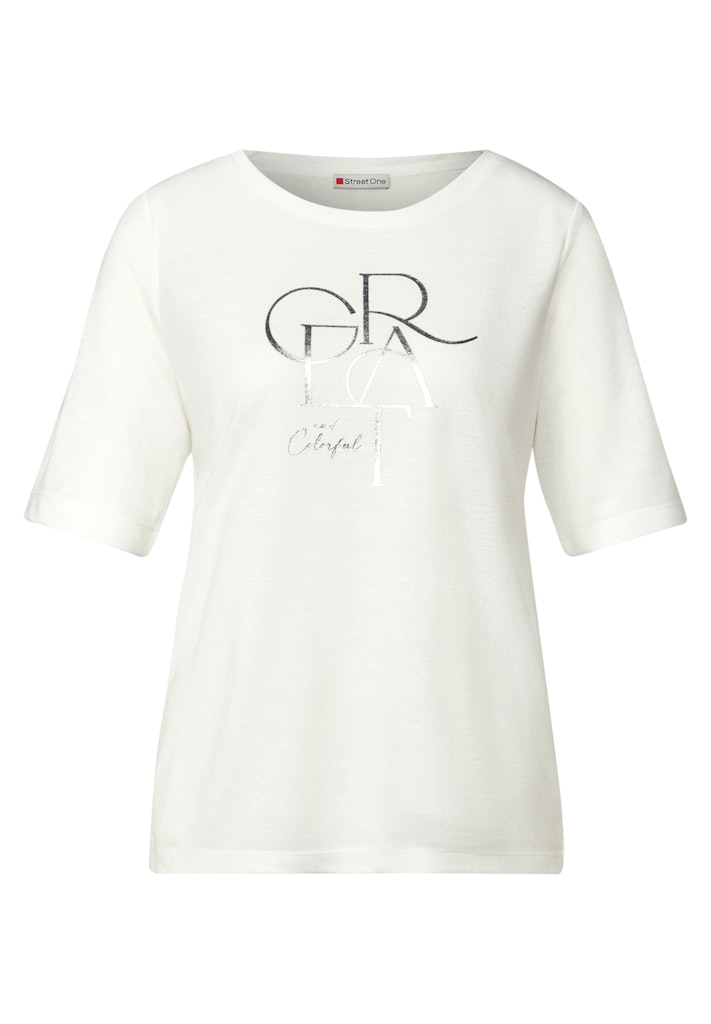 T-Shirt mit Folien-Wording T-Shirt mit Folien-Wording