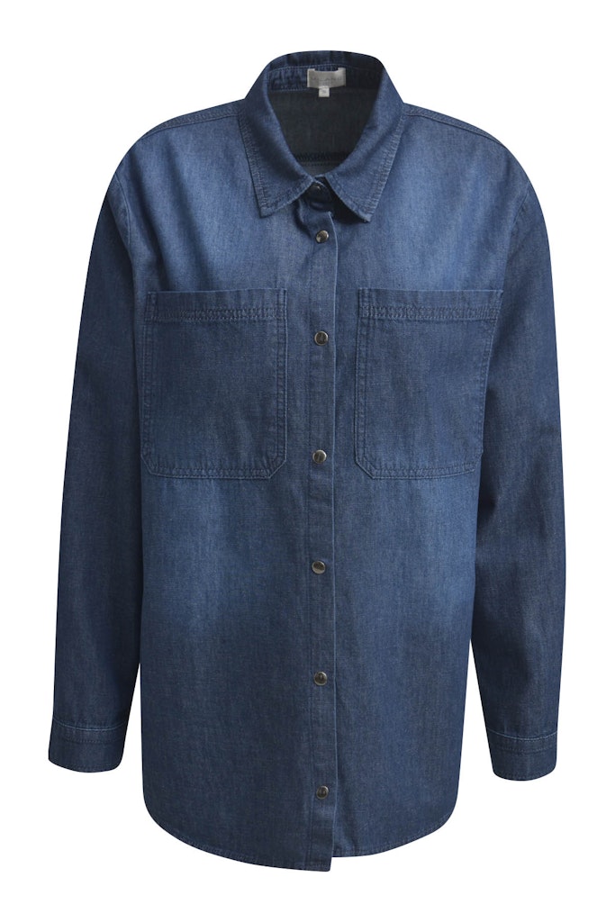 Blouse w collar + placket a cf, chest pockets, 1/1 sleeves Blouse w collar + placket a cf, chest pockets, 1/1 sleeves