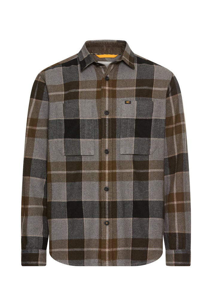 Flanellhemd mit Kontrastdetails und Brusttaschen