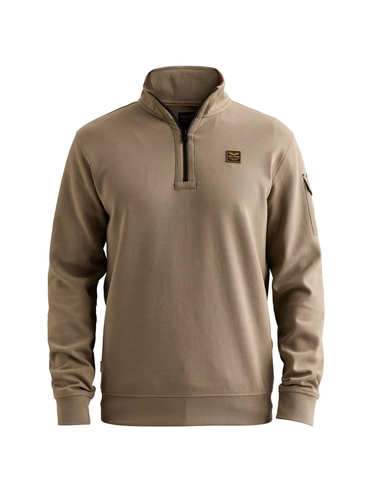 half zip interlock jersey