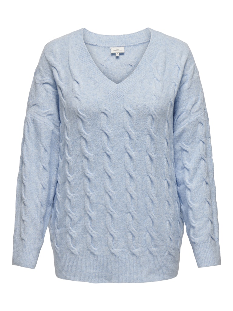 CARJEANETT LIFE L/S CABLE V-NECK KNT CARJEANETT LIFE L/S CABLE V-NECK KNT