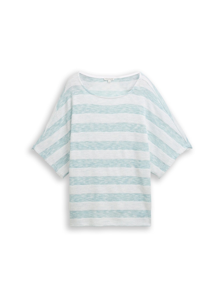1050452-T-shirt knit structure stripe