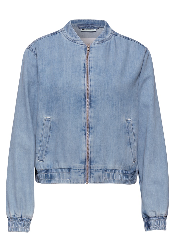 Blouson im Denim-Look mit Taschen