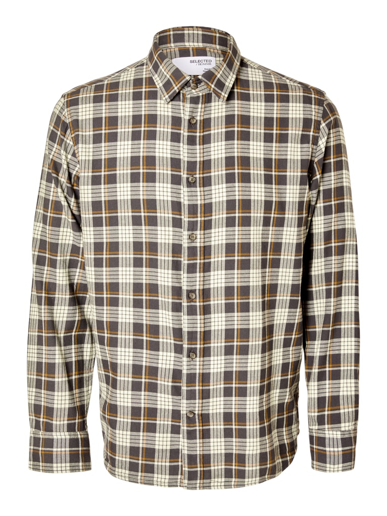 SLHREG-OWEN FLANNEL MIX CHECK SHIRT LS