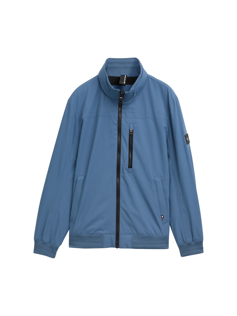 Blouson Jacke mit Kapuze im Stehkragen