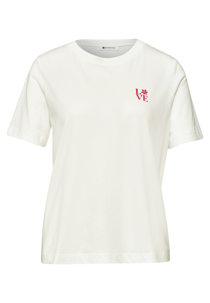 T-Shirt mit Rundhals und Printdetail
