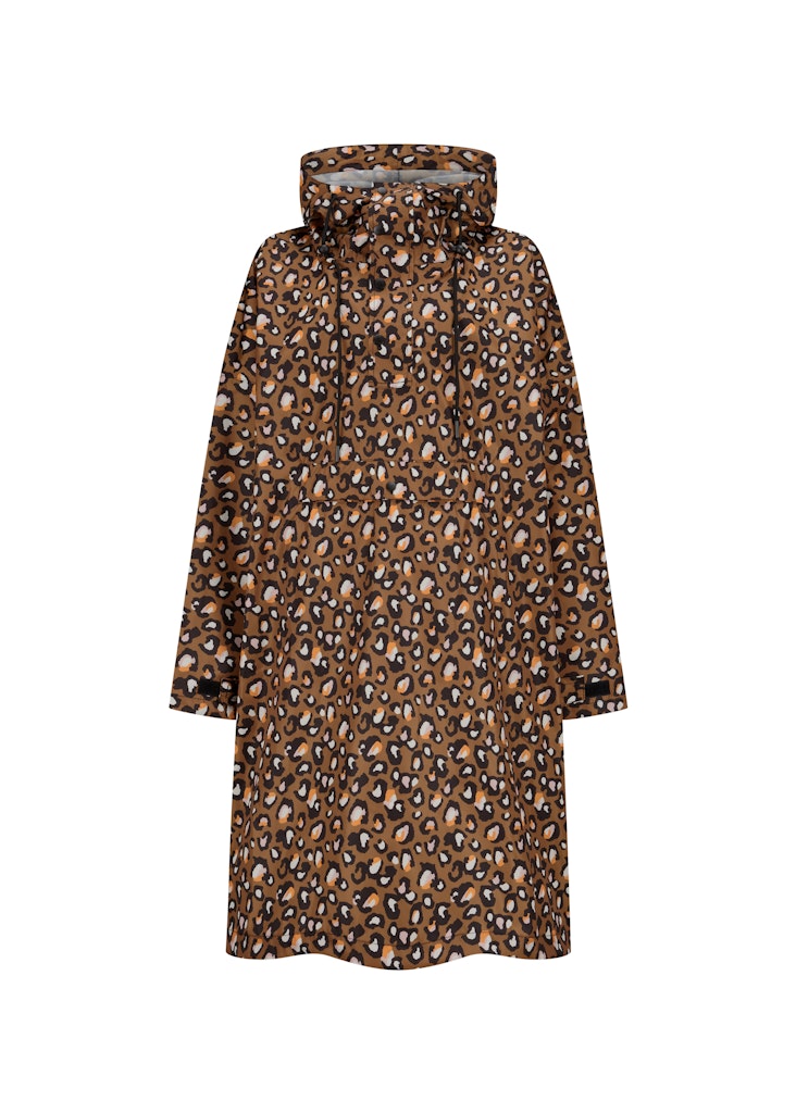 Regen-Poncho aus hochwertigem, beschichtetem Polyester mit Leo-Muster Regen-Poncho aus hochwertigem, beschichtetem Polyester mit Leo-Muster