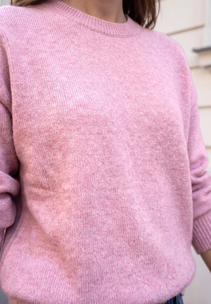 Pullover mit Rundhals und Knopfdetails