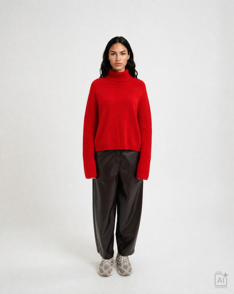 Ribbed Sleeves Pullover