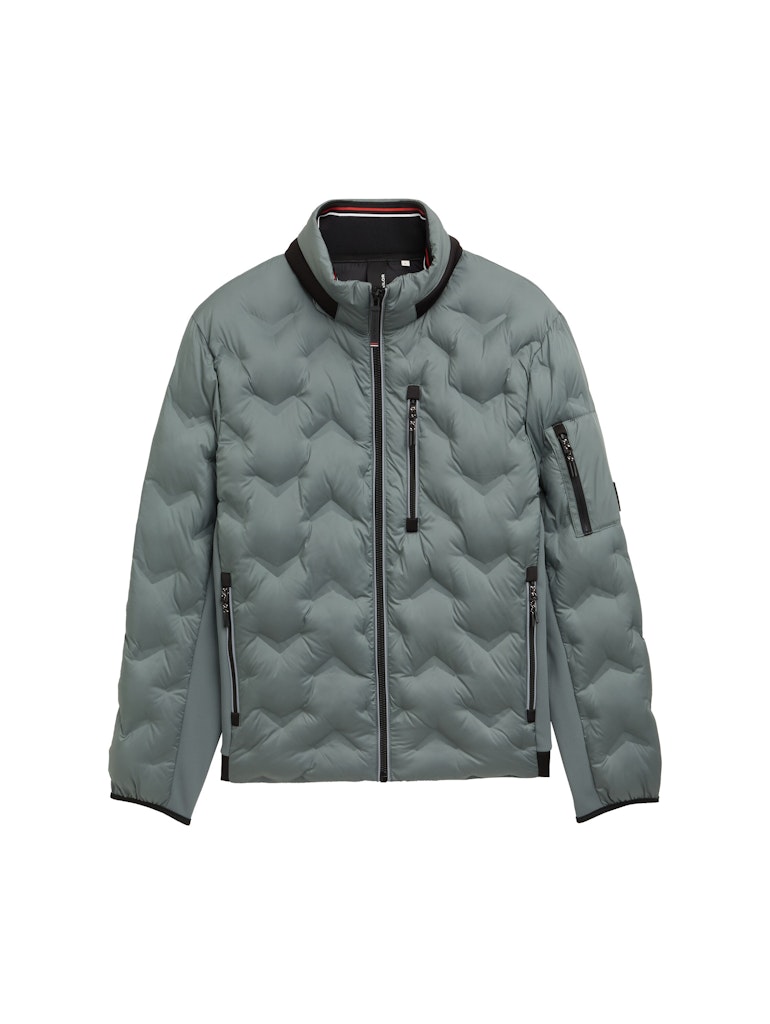 Hybrid Steppjacke mit verstaubarer Kapuze