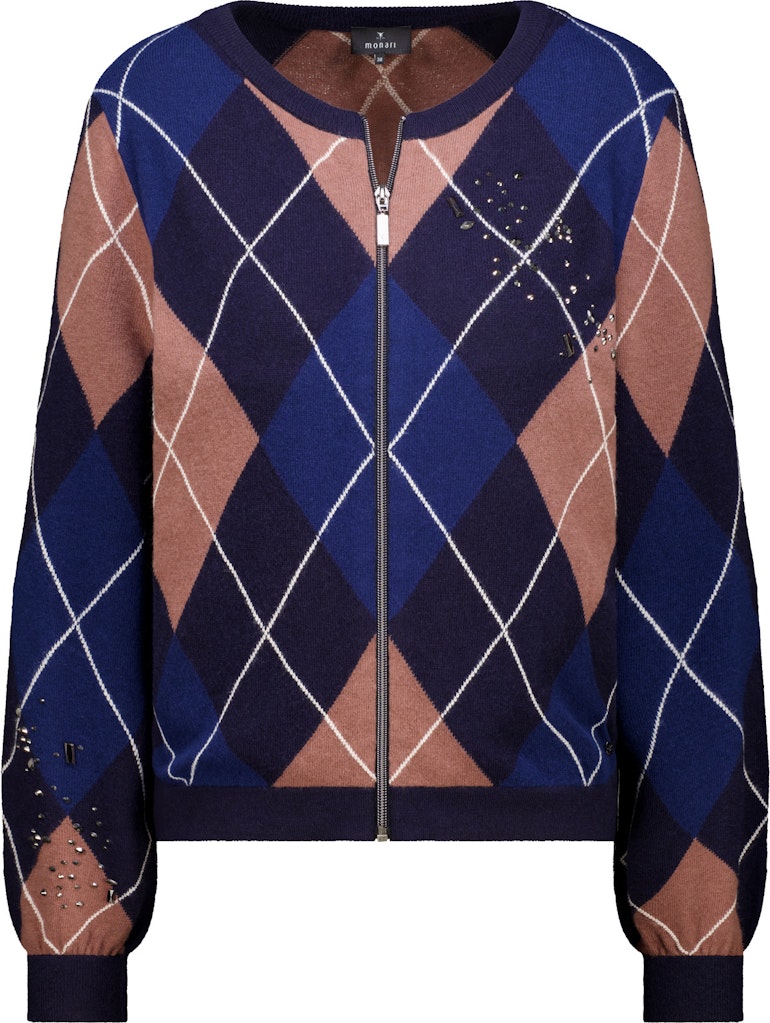 Strickjacke mit Rautenmuster