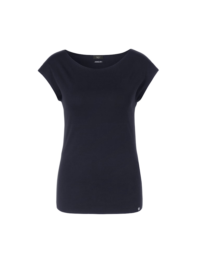 Basic-Shirt mit weitem Ausschnitt