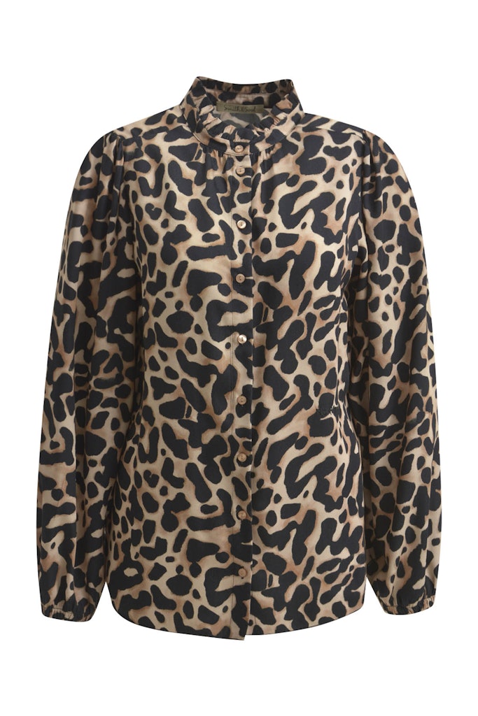 Ruffle Neck Print Blouse Ruffle Neck Print Blouse