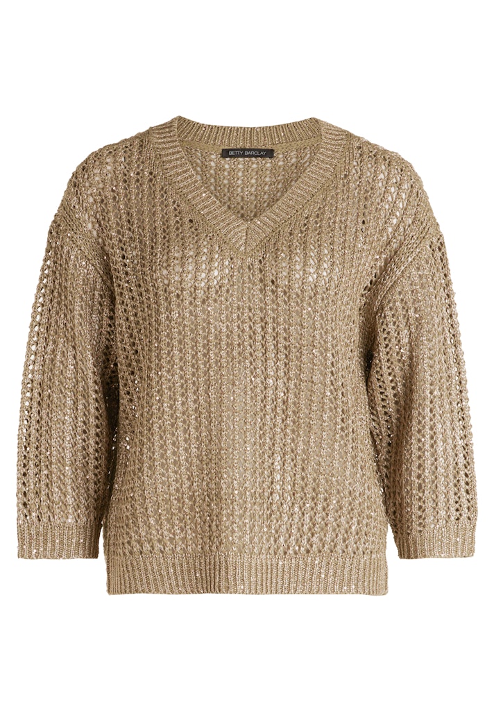 Lochstrick-Pullover