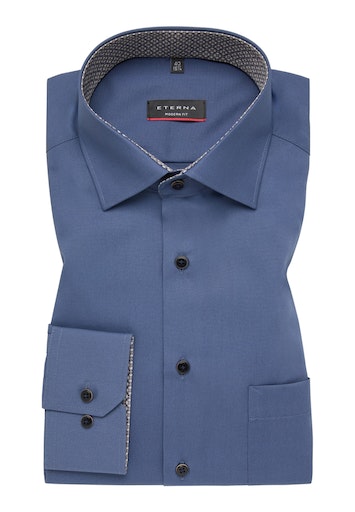 ETERNA unifarbenes Popeline-Hemd MODERN FIT