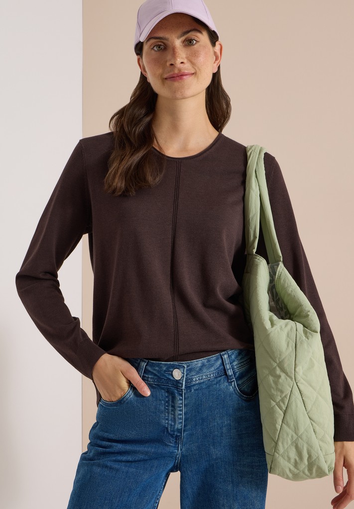Basic Pullover mit Rundhals