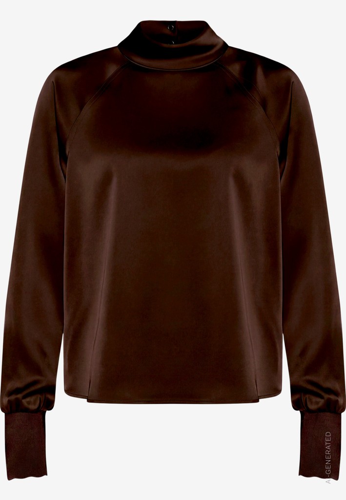 Satin-Bluse mit Kragen