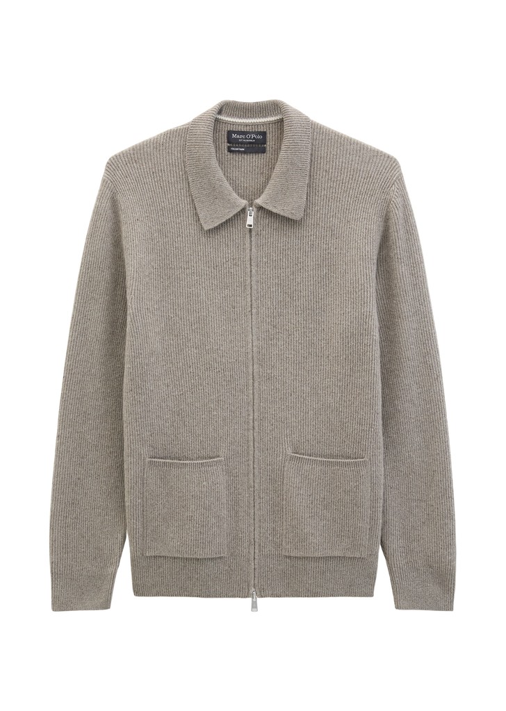 Tweed-Strickjacke regular