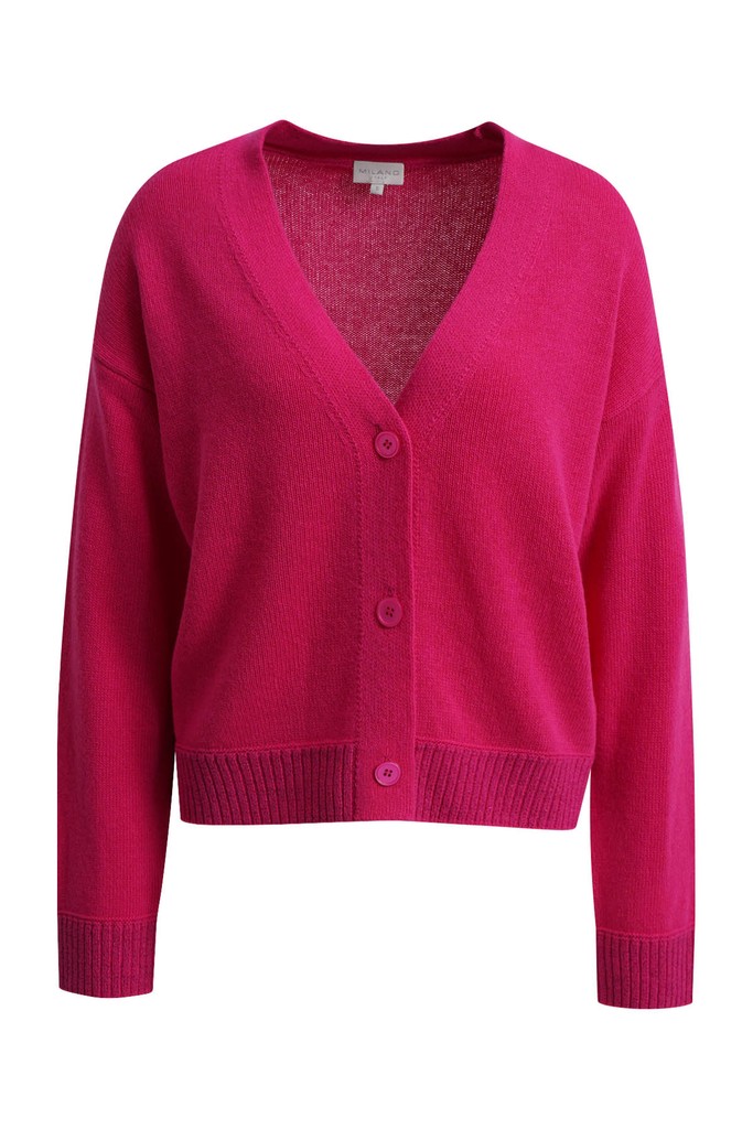 V neck cardigan with 1/1 sleeve