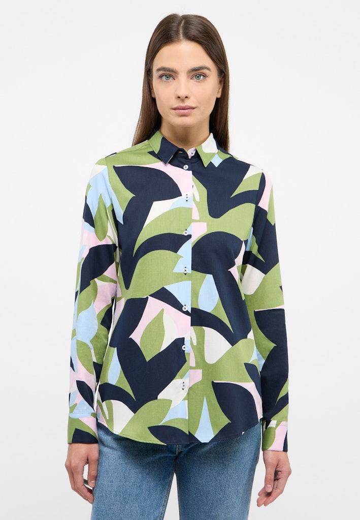 Bluse Satingewebe Langarm Bluse Satingewebe Langarm