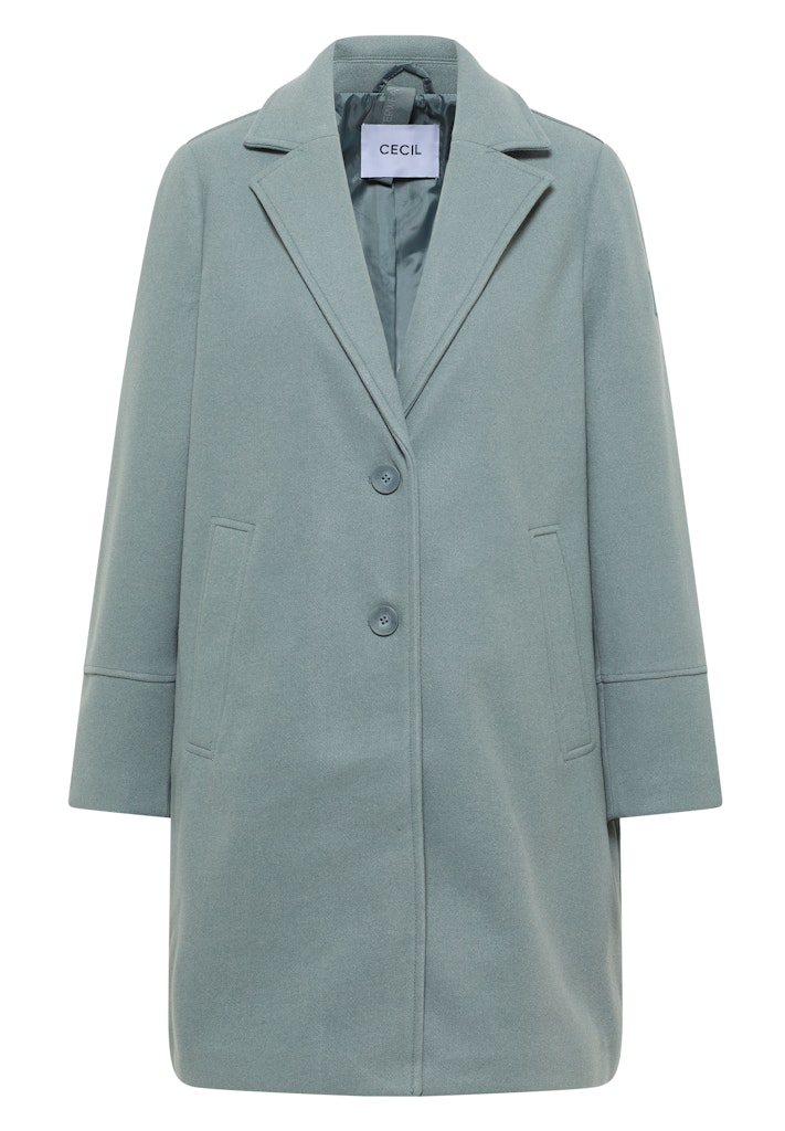 Woll-Optik Revers-Mantel