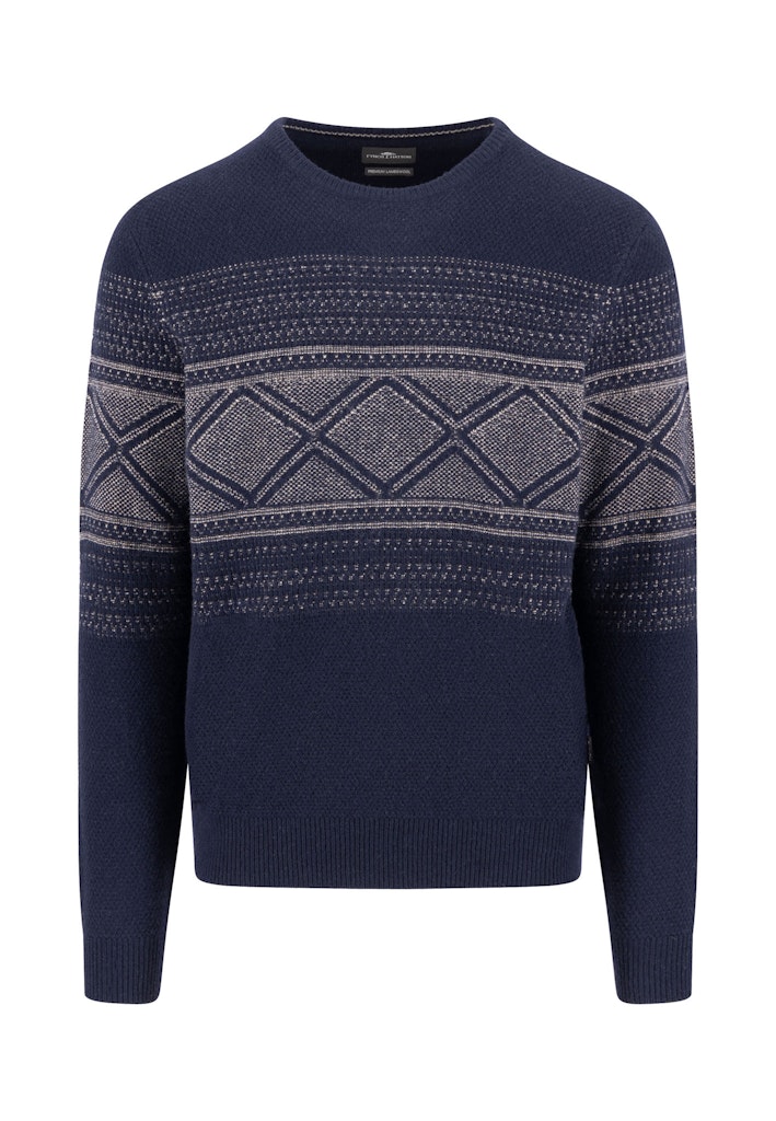 O-Neck, contrast, Lambswool*RWS