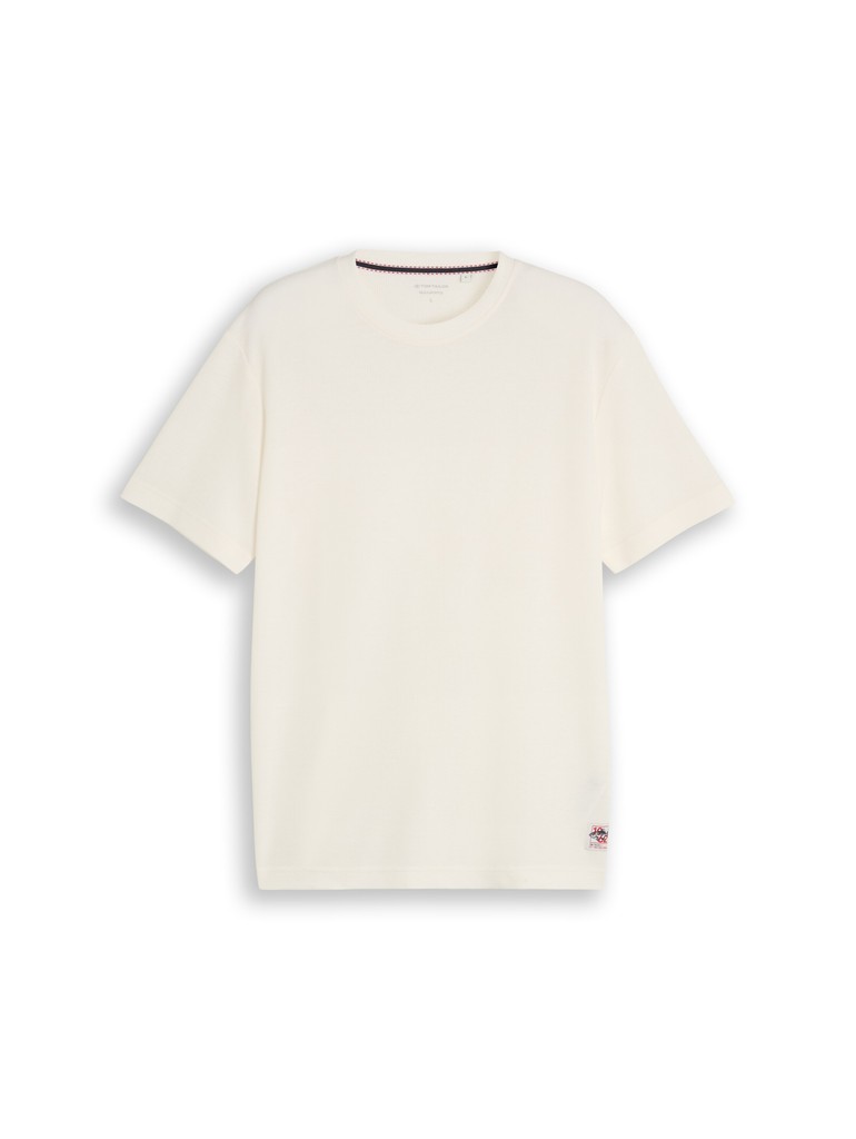 T-Shirt mit Waffelstruktur