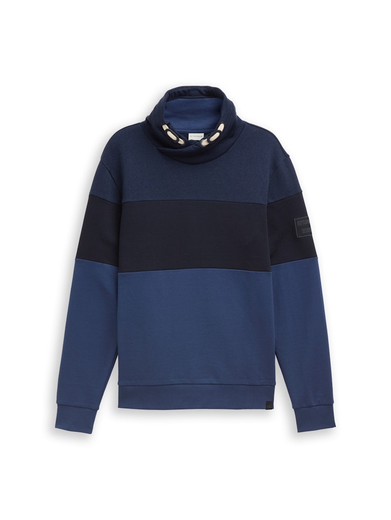 Snood Sweatshirt mit Colour Blocking Snood Sweatshirt mit Colour Blocking