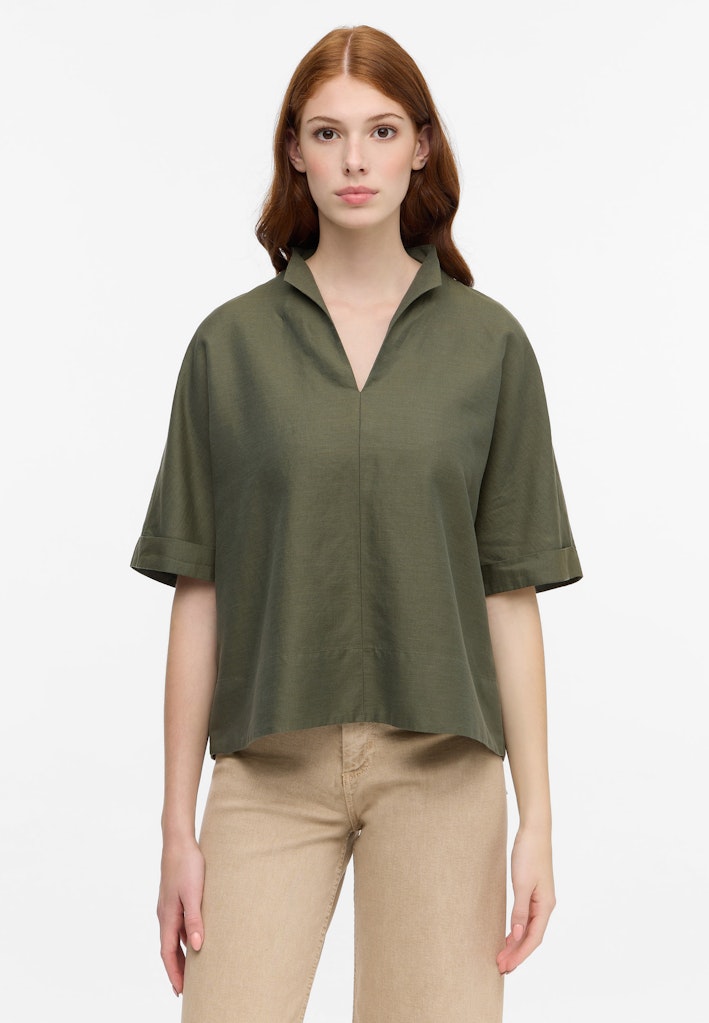 Linen Shirt Bluse Leinen Kurzarm Linen Shirt Bluse Leinen Kurzarm