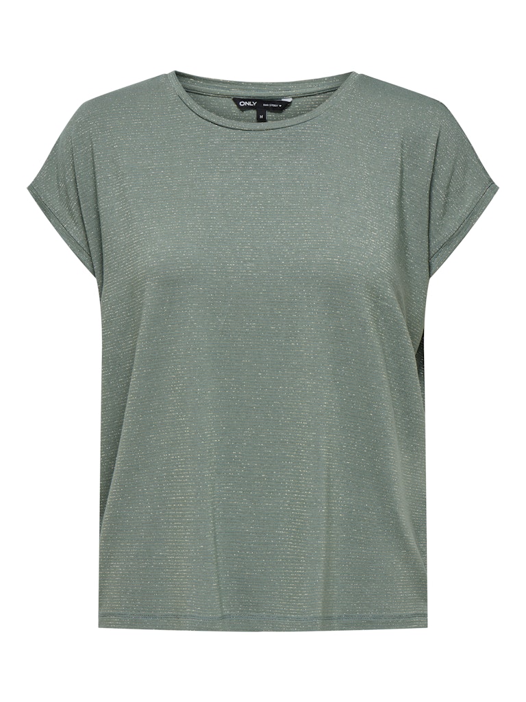 ONLCLAUDIA S/S GLITTER TOP NOOS JRS