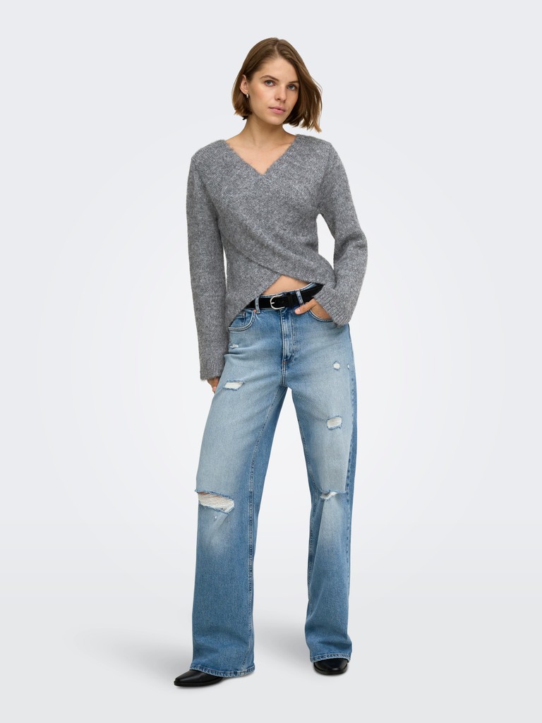 ONLMAGGIE LS CROSS V-NECK CC KNT