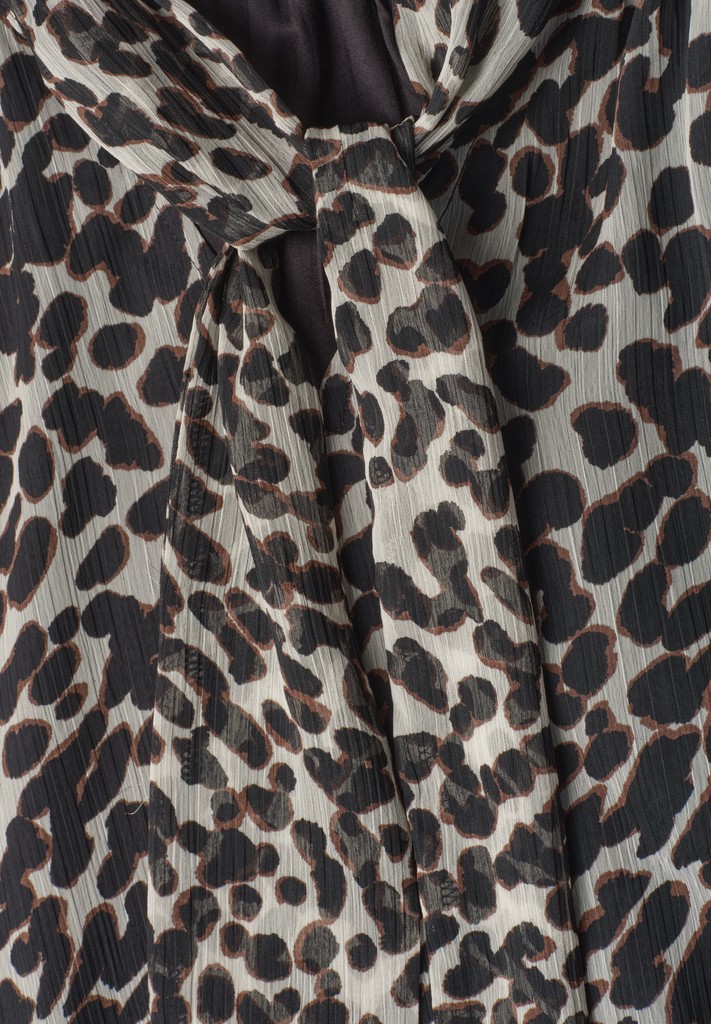 Langarm Bluse aus Chiffon mit Schleife