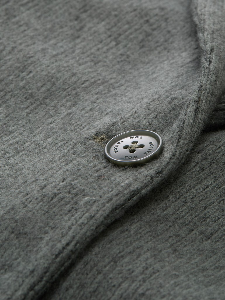 Slim Fit Cosy Blazer in Melange-Optik