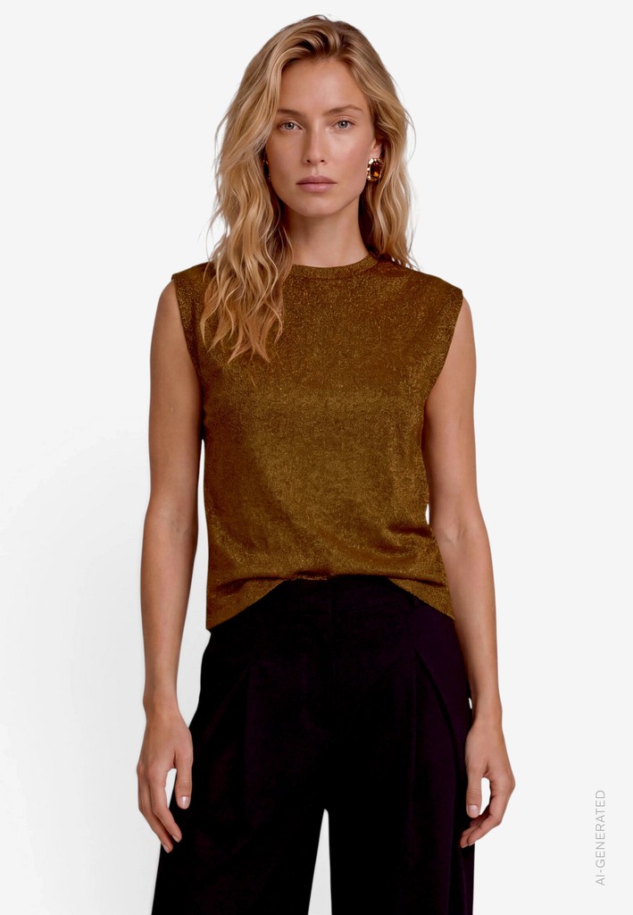 Damen Kurzarmshirt  mit Glitzer
