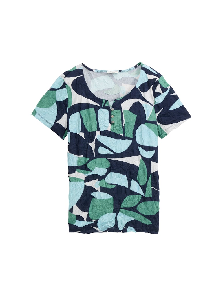 Crinkle T-Shirt mit Muster Crinkle T-Shirt mit Muster